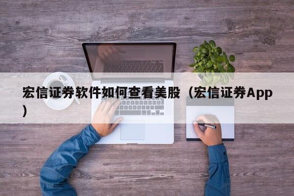宏信证券软件如何查看美股（宏信证券App）